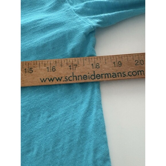 Fresh Produce Tunic Womens XS Turq Blue Oversize Asymmetrical Coastal Lagenlook - Picture 9 of 14